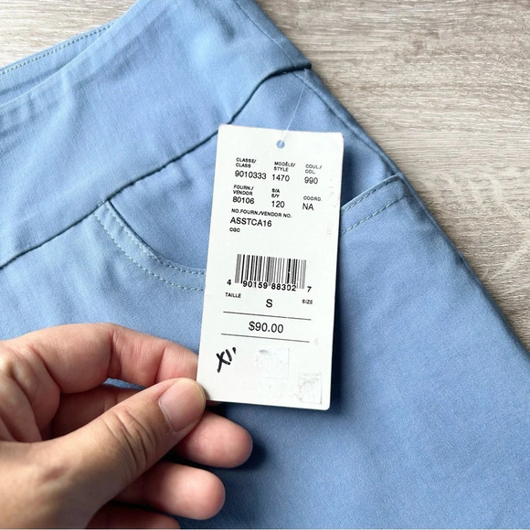NWT Laura Carre Noir Blue Stretch Capris - Picture 7 of 13